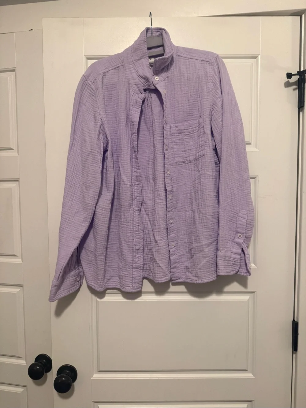 J.Crew Lavender Cotton Gauze Button Down Shirt Size Medium